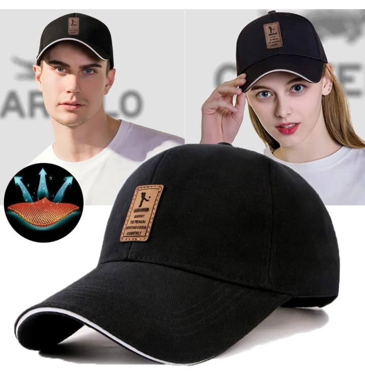 Gorra tipo beisbol unisex negra